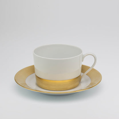 SKU# T200-REC20740 - Danielle Gold	 Tea Saucer - Shape Recamier