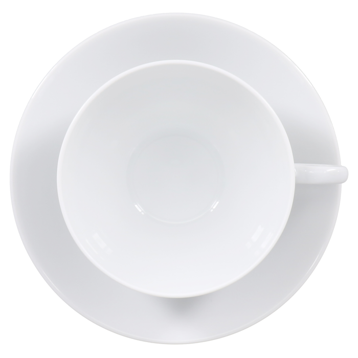 SKU# T200-VIE00001 - Coupe White Vienna Tea Saucer - Shape Coupe