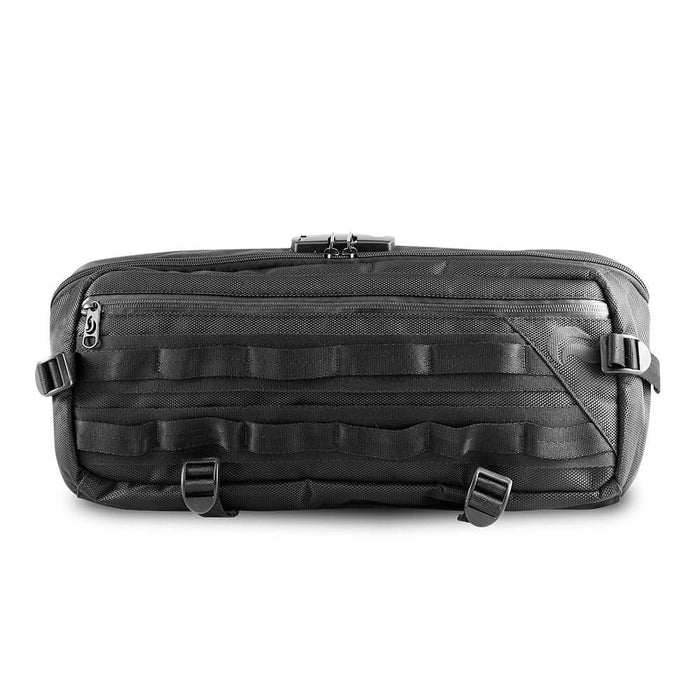 Skunk Sling Crossbody Bag - Odor-Proof and Stylish: Advanced Odor Protection, Maximum Potency Carbon Filter, Double Waterproof Zippers, 100% Smell-Proof Storage, Compact and Functional Design, 15x7x3.5 Dimensions, Adjustable Shoulder Strap, Comfortable Everyday Carry, Secure Storage, Built-in Combination Lock, Carbon-Lined Front Pocket, Keep Contents Safe, Stylish Options, Assorted Colors, Green Pixelated Camo Midnight Navy More, Versatile Style.