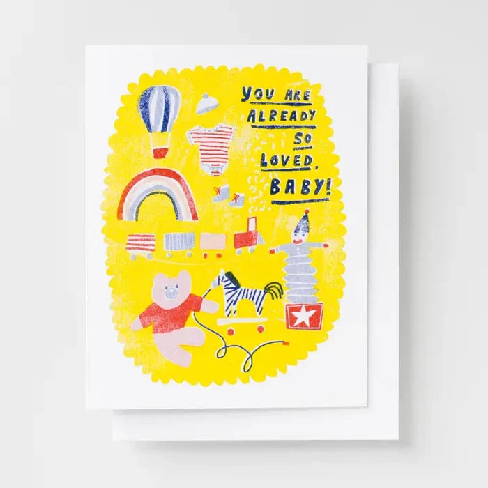 So Loved Baby Risograph Card