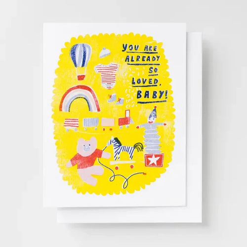 So Loved Baby Risograph Card