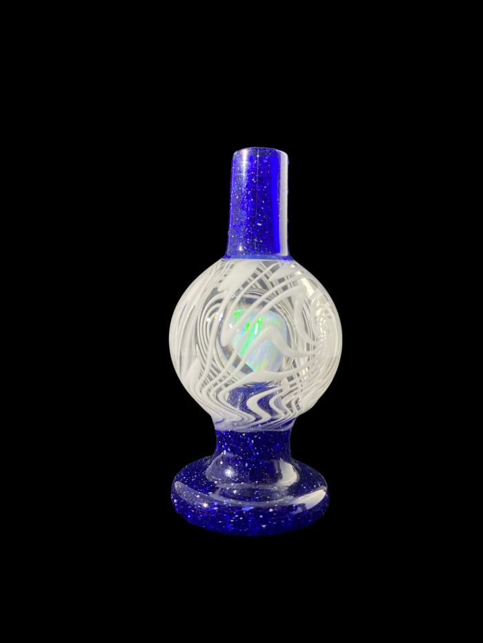 Opal Bubble Cap with Wig Wag Design, Soup Glass, Assorted Colors, Enhanced Dab Rig Performance, Vibrant Colors
