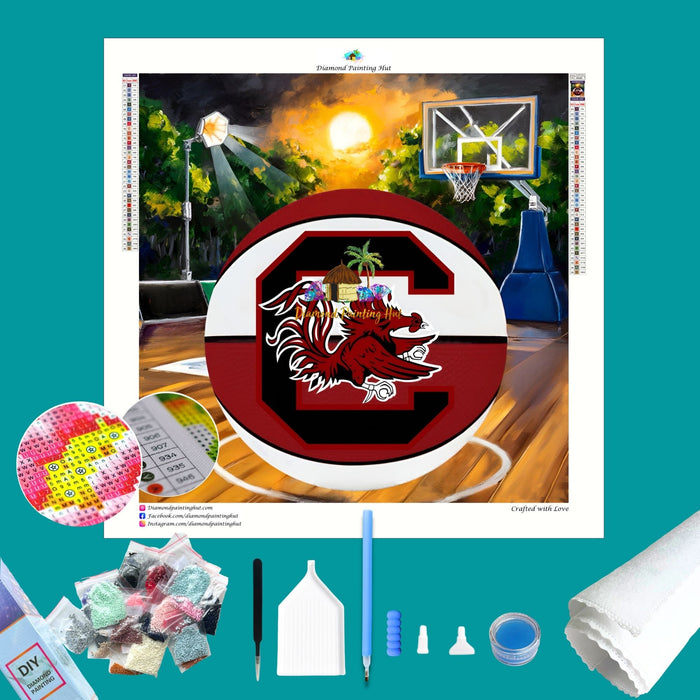 South Carolina Basketball Diamond Painting