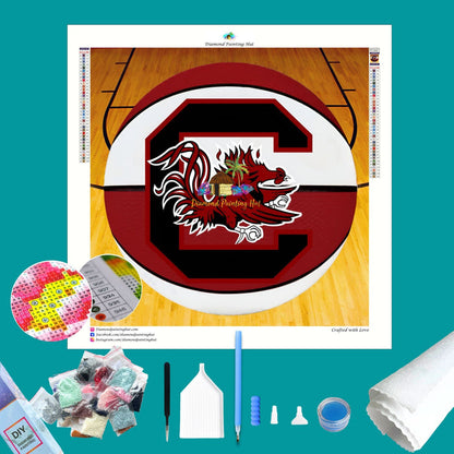 South Carolina Basketball Diamond Painting