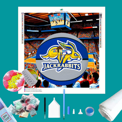 South Dakota State Basketball Diamond Painting