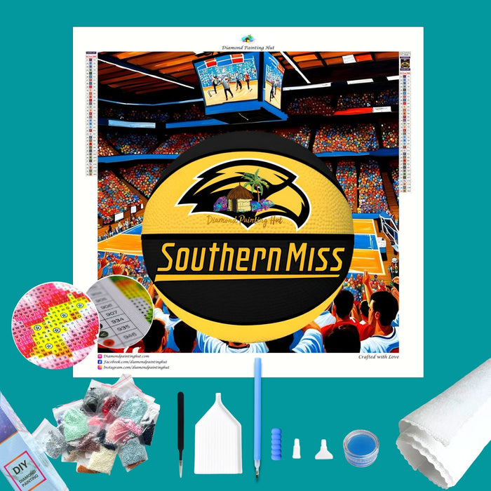 Southern Miss Basketball Diamond Painting