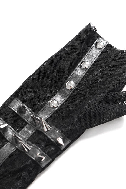 Afterdark Spiked Mesh Gloves