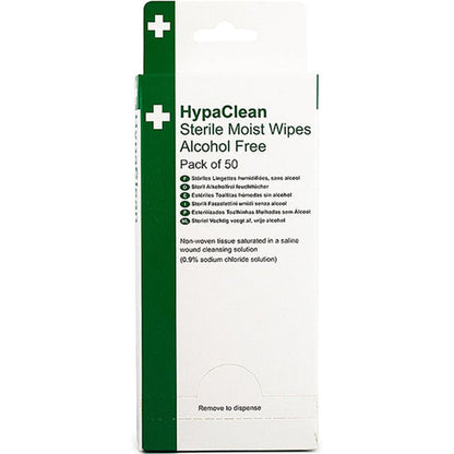 Sterile Alcohol Free Cleansing Wipe Dispenser x 50 Sterile Wipes
