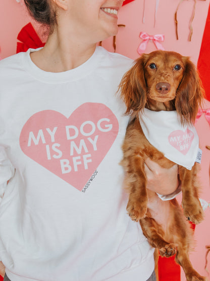 Dog Bandana - My Mom is my BFF (PINK)