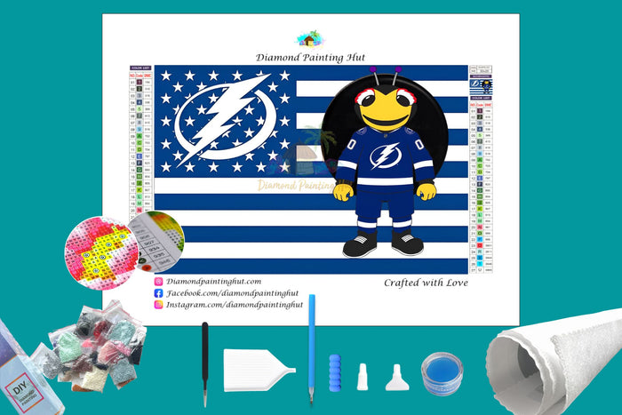 Tampa Bay NHL Mascot Flag Diamond Painting-Diamond Painting Hut