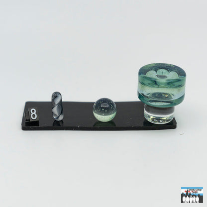 Rig-Compatible Terp Slurper Set: Teigeiro Glass, Premium Quality, Superior Performance, Enhanced Vaporization, Airflow, Durable, Heat-Resistant Glass, Long-Lasting Use, Complement Rigs, Concentrate Setups, Consistent, Efficient Sessions.