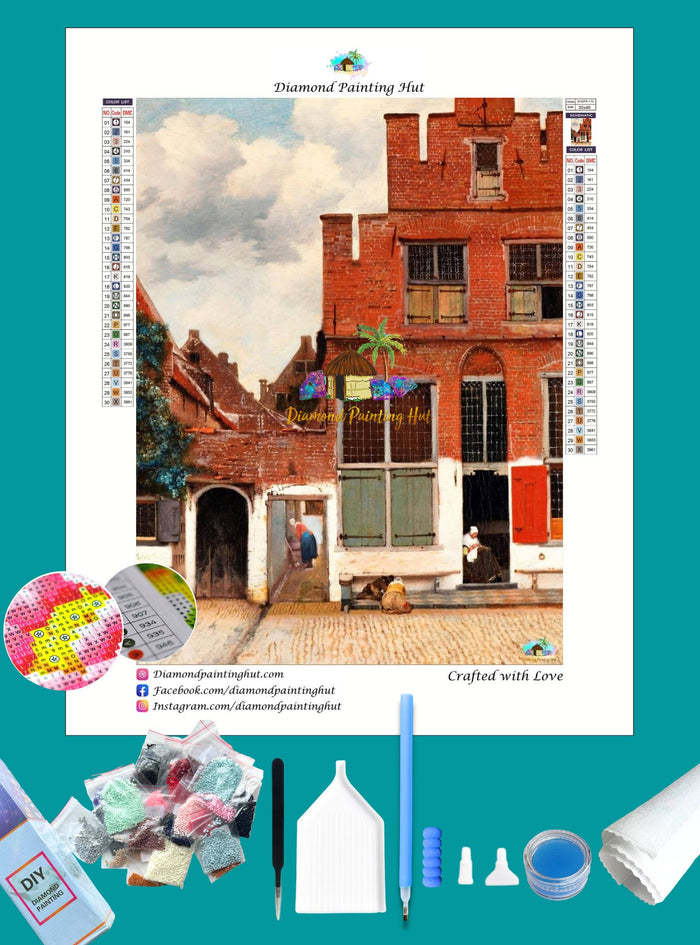 The Little Street by Johannes Vermeer Diamond Painting