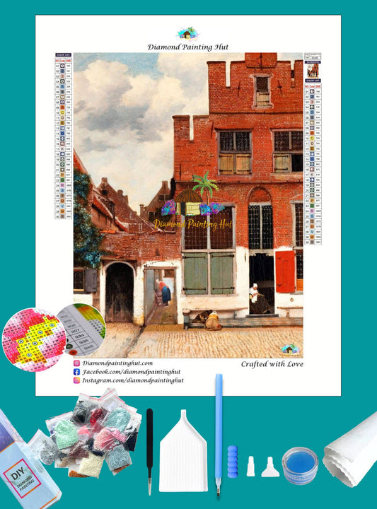 The Little Street by Johannes Vermeer Diamond Painting