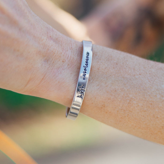 This Too Shall Pass Stacking Cuff Bracelet - Funny Weed Gift for Her Salt and Sparkle