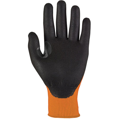 TraffiGlove TG3140 MicroDex Ultra Cut B Nitrile Foam Palm Coated Amber Gloves - 13g
