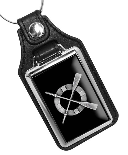 United States Coast Guard Surfman Emblem Faux Leather Key Ring