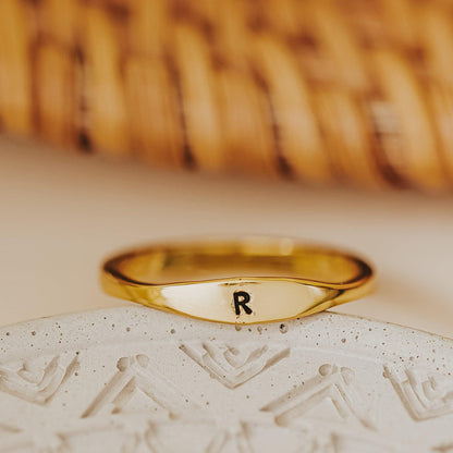 Vegan Dainty Gold Ring Salt and Sparkle