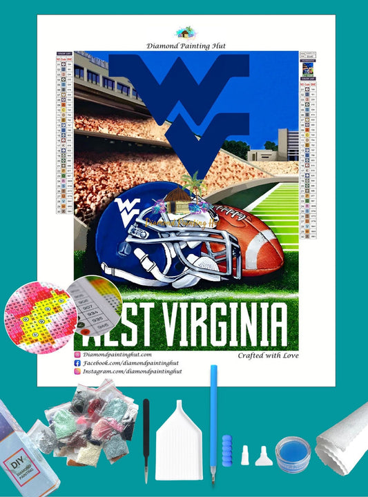 West Virginia NCAA Home Diamond Painting