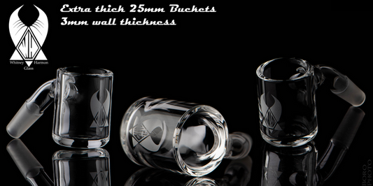 Whitney Harmon 25mm Extra Thick Quartz Banger - Heavy-Duty Performance: Unmatched Durability, Heat Retention, 25mm Wide Bucket, Accommodates Larger Concentrates, Extended Sessions, Extra-Thick Quartz Construction, Ensures Resistance to Wear and Cracking, Designed for Compatibility with Various Rigs and Carb Caps, Ideal for Frequent Users, Seeking Reliable High-Performing Quartz Bangers.