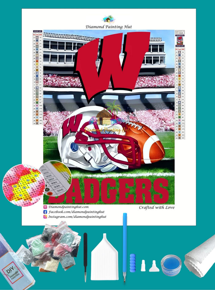 Wisconsin NCAA Home Diamond Painting