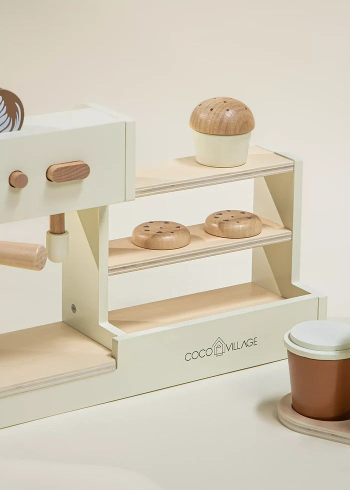 Wooden Coffee Shop Playset