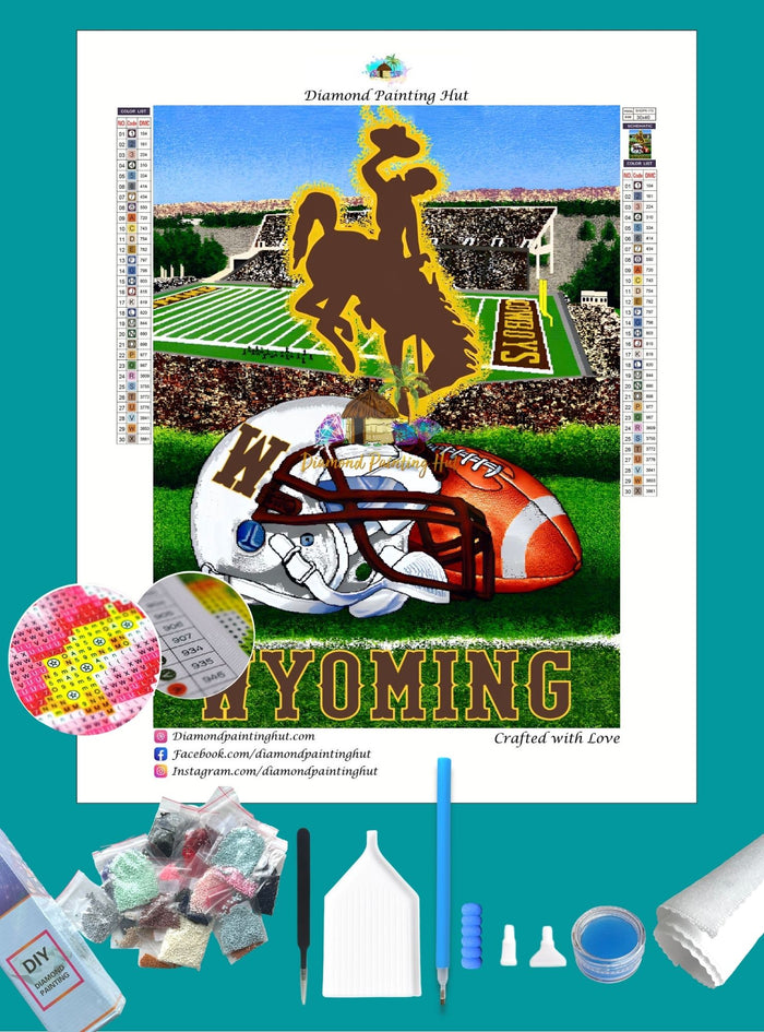 Wyoming NCAA Home Diamond Painting