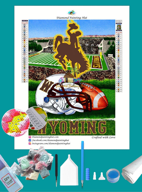 Wyoming NCAA Home Diamond Painting